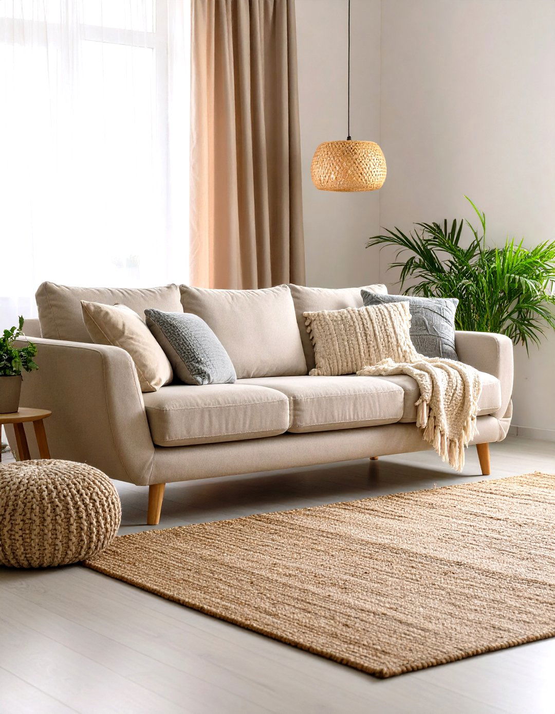 Neutral Slipcovered Sofas - 30 pottery barn living room ideas
