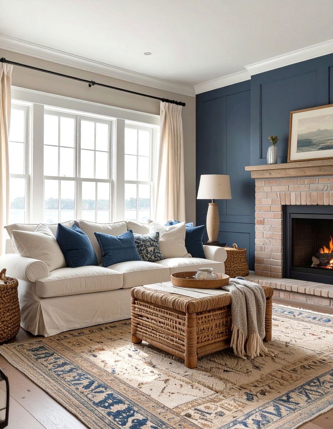 New England Coastal Living Room - 30 coastal living room ideas