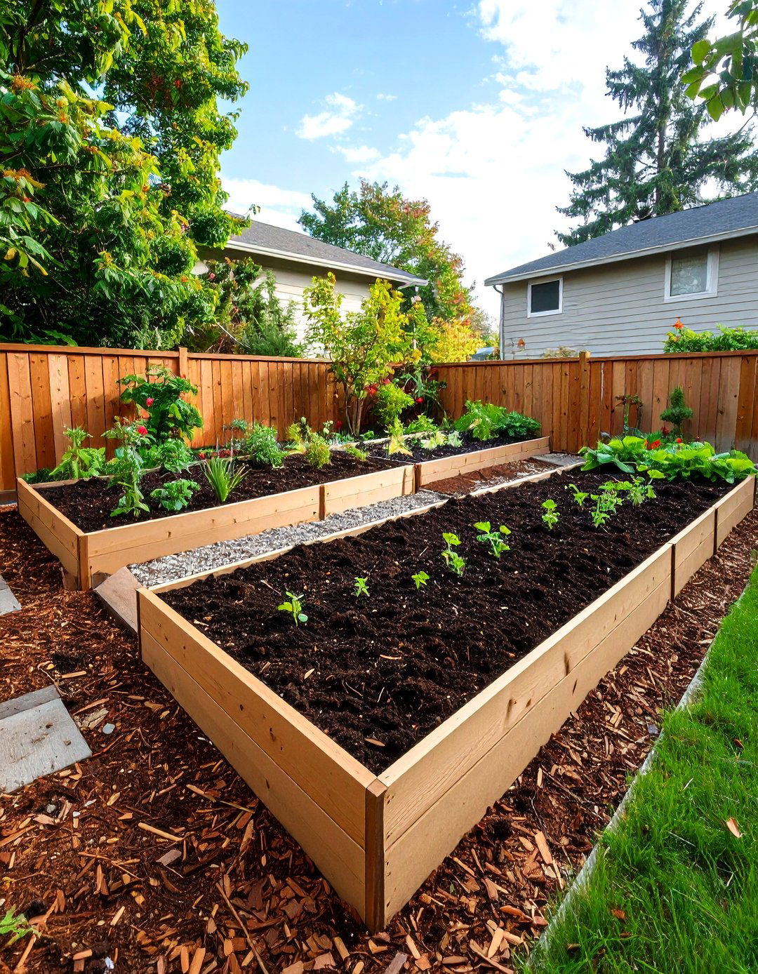No Dig Layered Flower Bed - 30 backyard flower bed ideas
