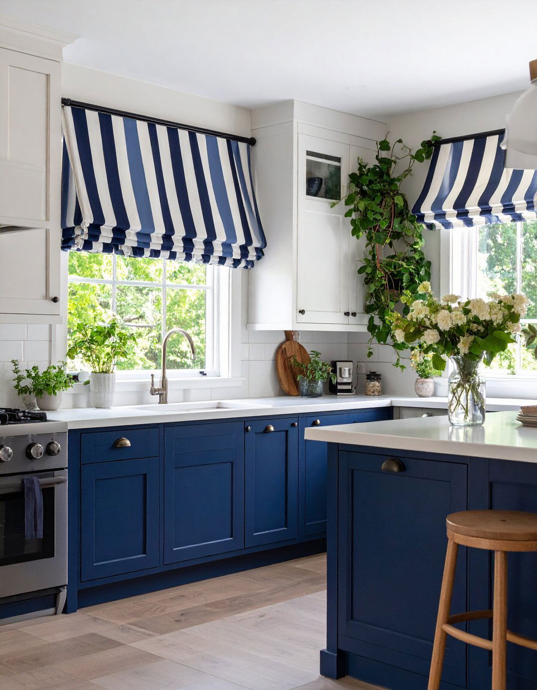 No Sew Bunting Kitchen Valance - 30 kitchen valance ideas