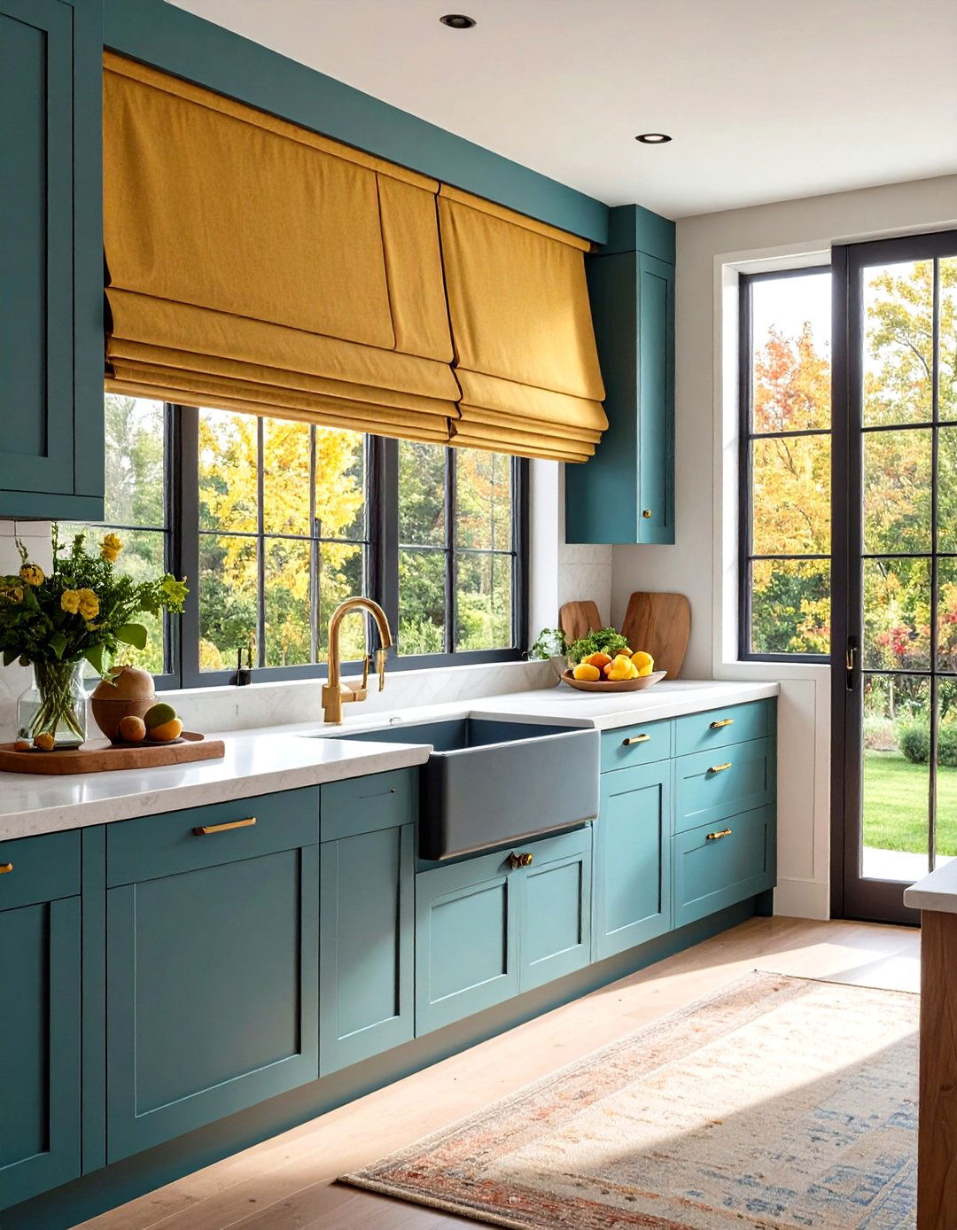 No Sew Pelmet Box with Custom Fabric - 30 kitchen curtain ideas above sink