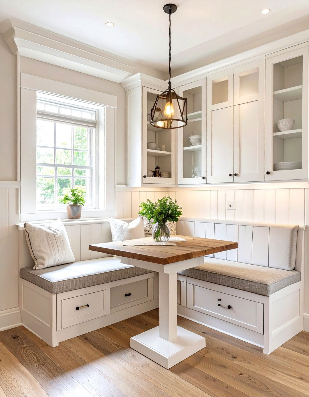 Nook with Hidden Storage Benches - 30 small kitchen nook ideas