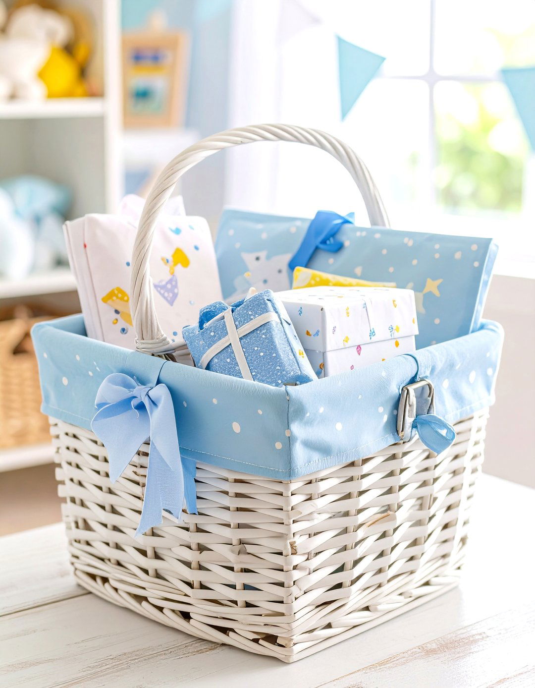 Nursery Decor and Organization Basket - 30 gift basket baby shower gift ideas