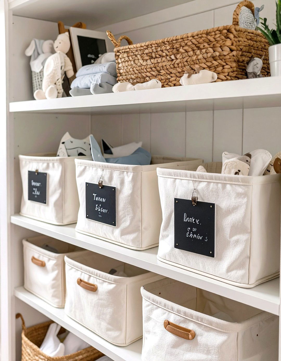 Nursery Storage Bins and Labels - 30 nursery storage ideas