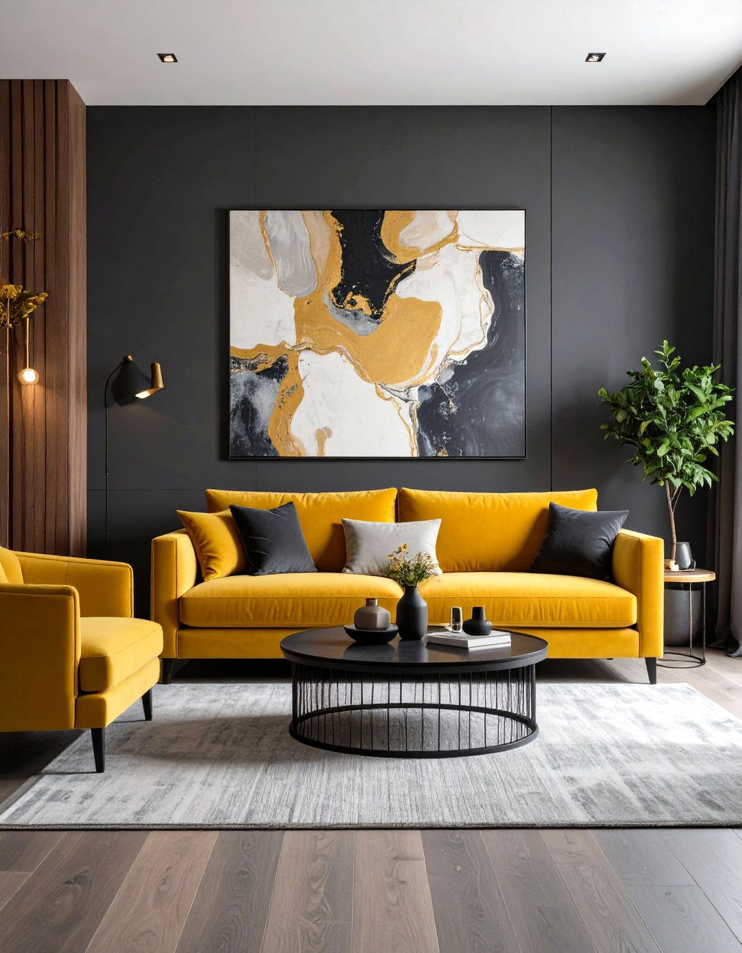 Ochre and Charcoal - 30 interior design color palette ideas