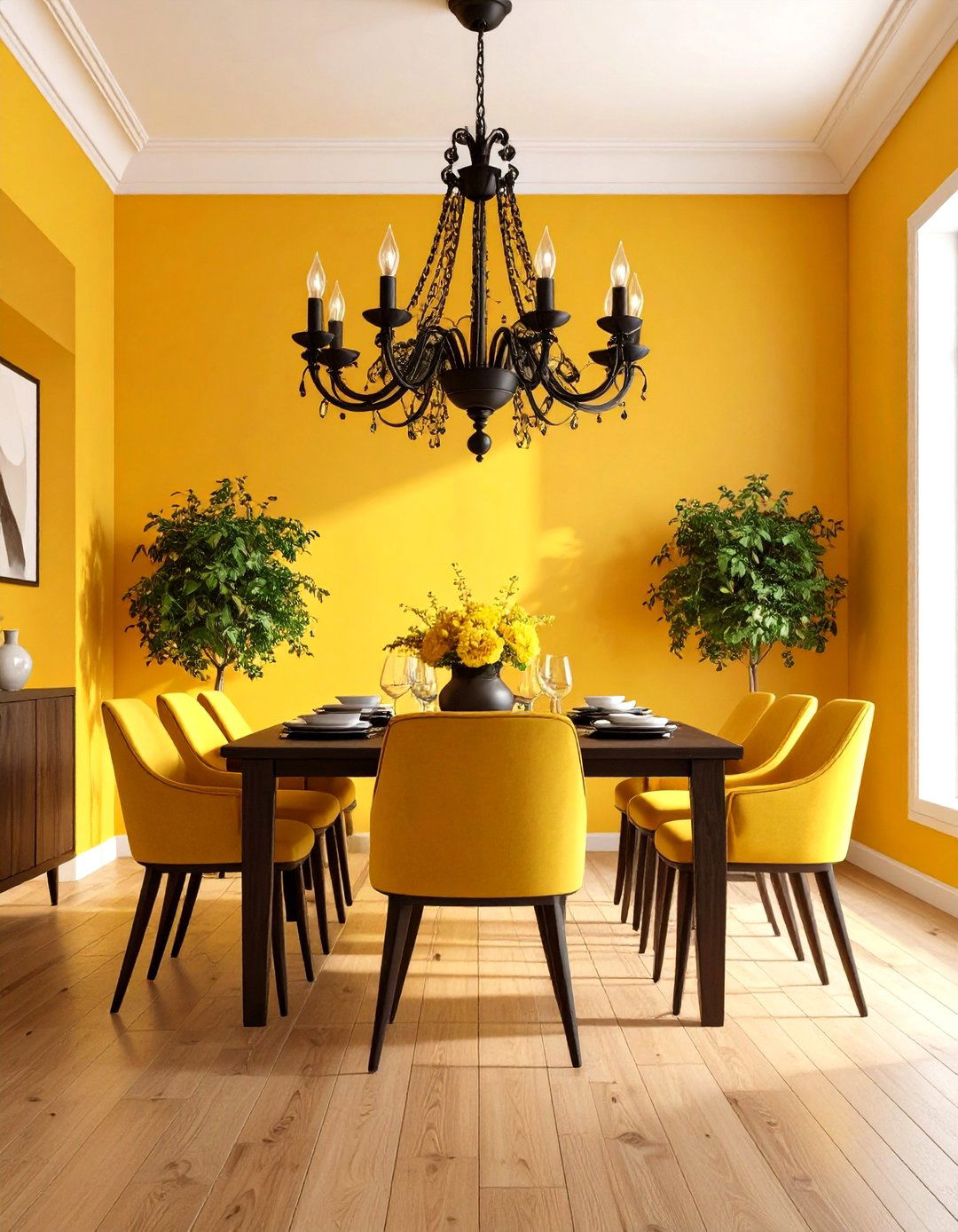 Ochre and Cream Dining Room - 30 interior paint color ideas