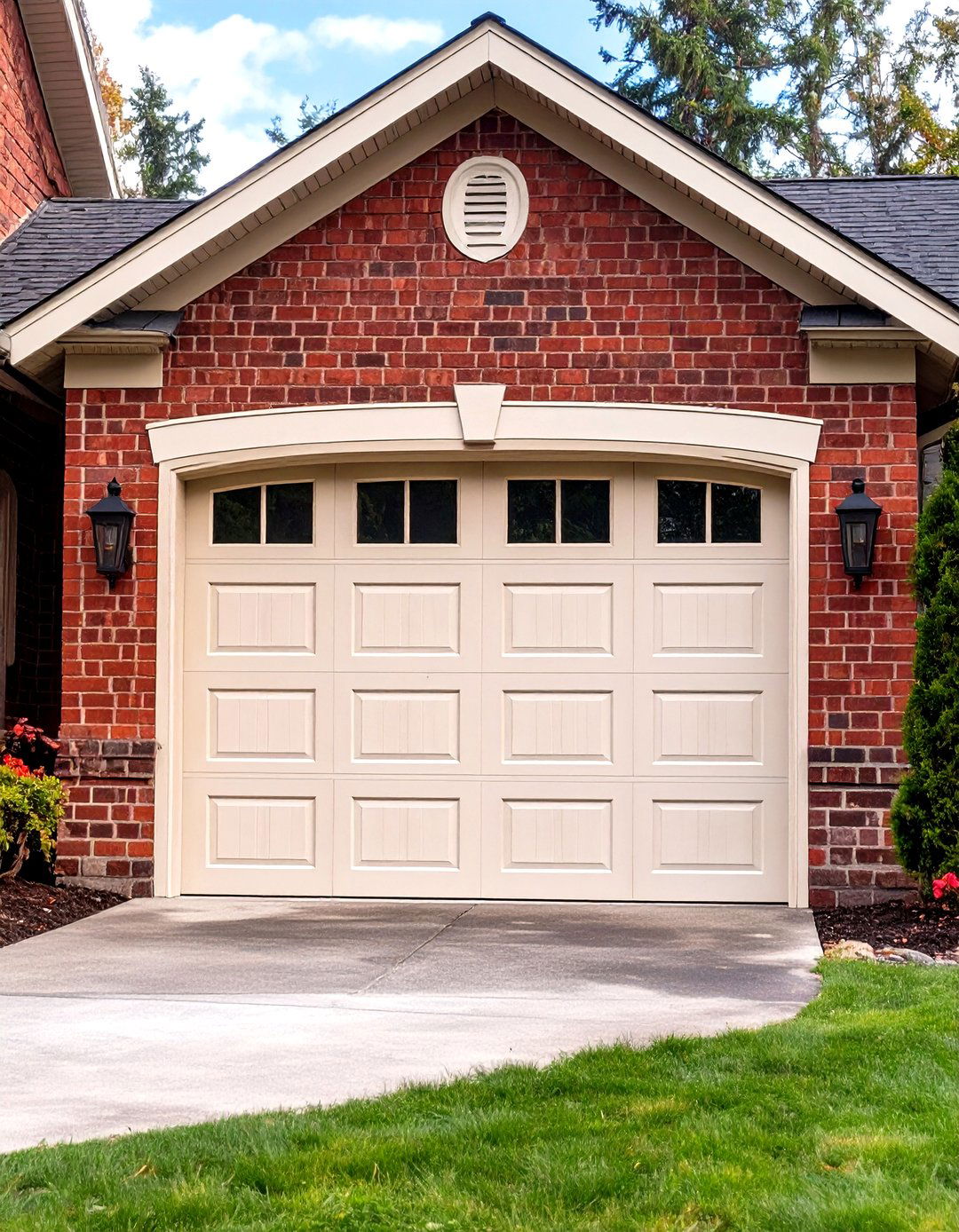 Off White or Cream - 30 garage door color ideas