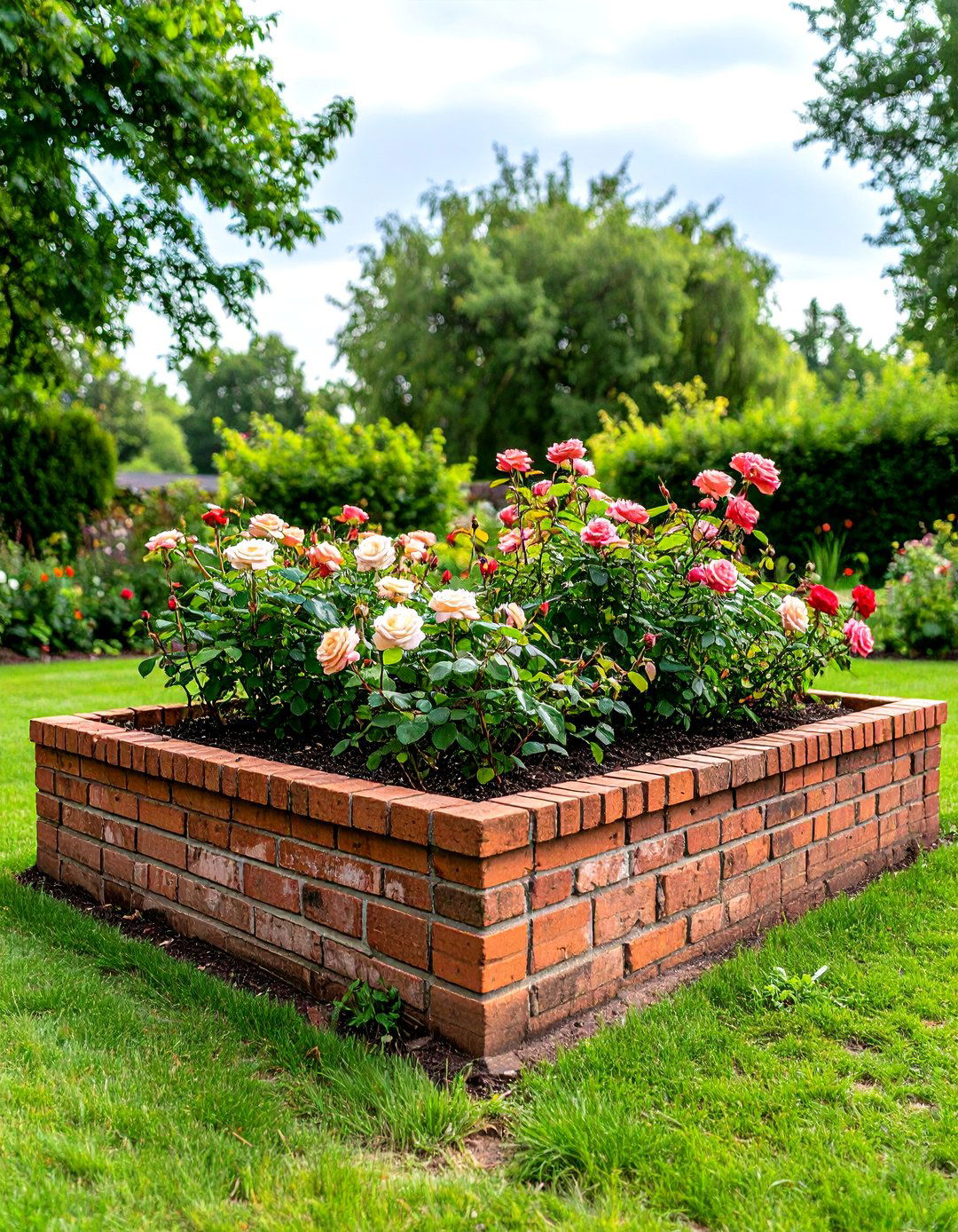 Old Brick Raised Garden Bed - 30 inexpensive raised garden bed ideas