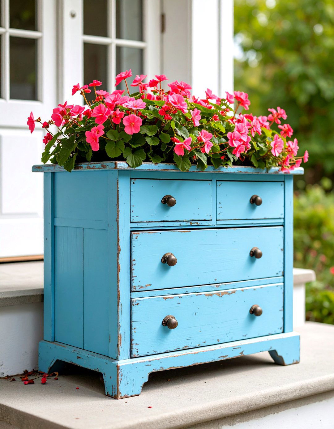 Old Drawer Repurposed Patio Planter - 30 patio planter ideas