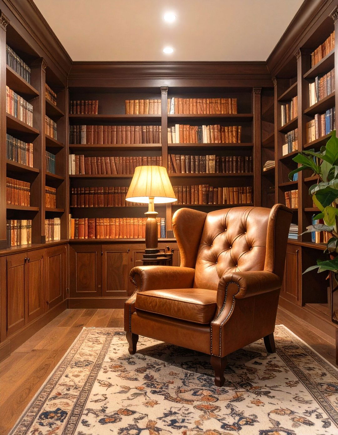 Old World Library and Reading Nook - 30 basement decorating ideas