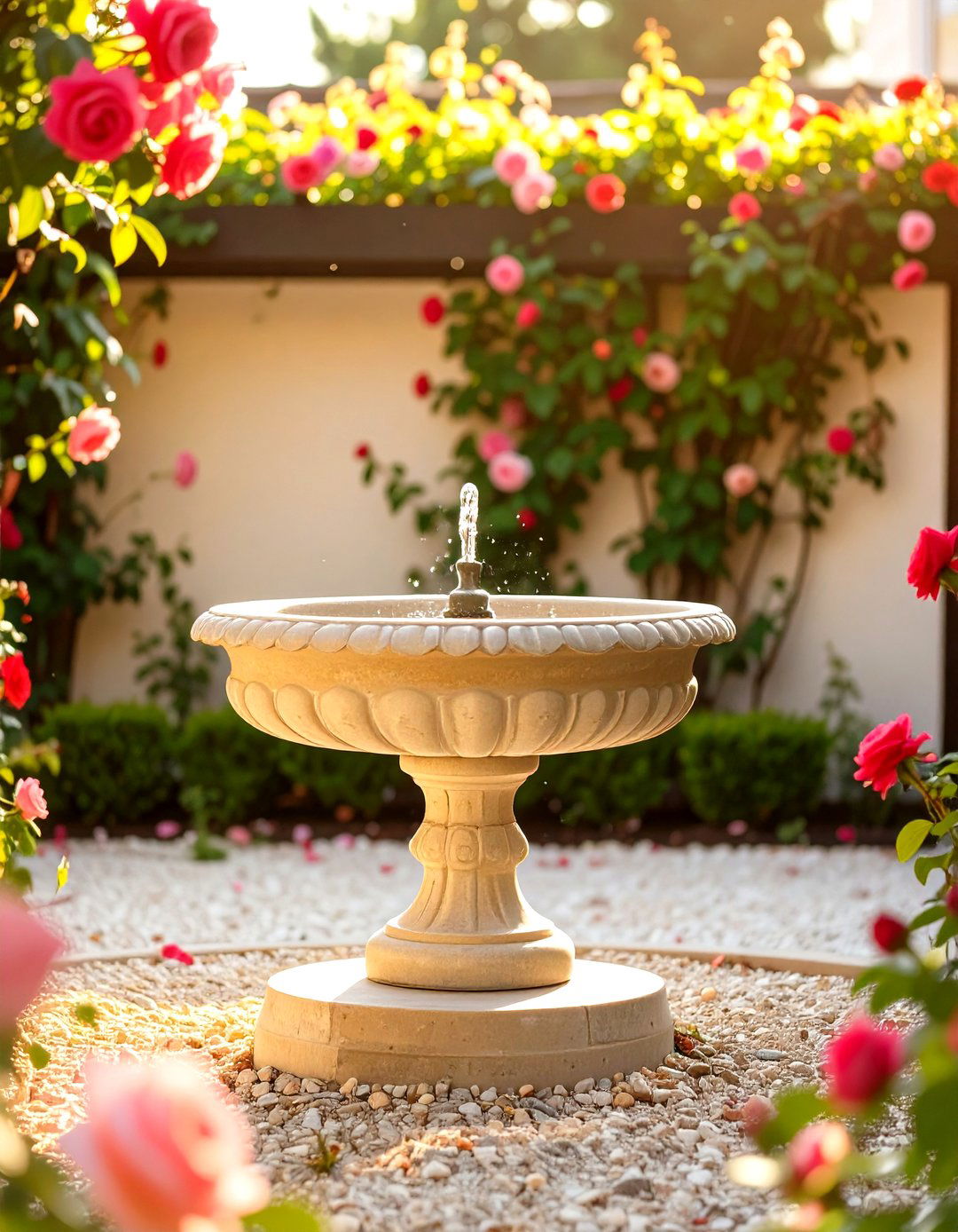 Old World Style Basin Front Yard Fountain - 30 small front yard fountain ideas