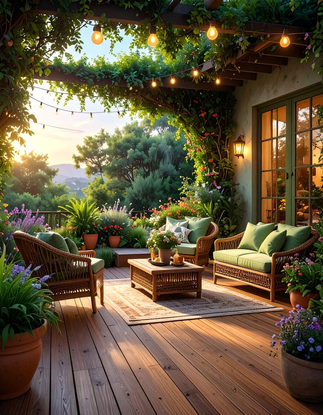 Olive Green Deck - 30 deck painting ideas