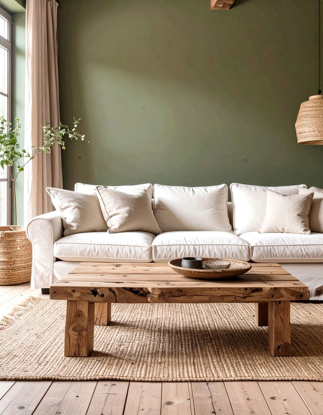 Olive Green Grove Living Room - 30 color trends 2025 living room interior design trends 2025