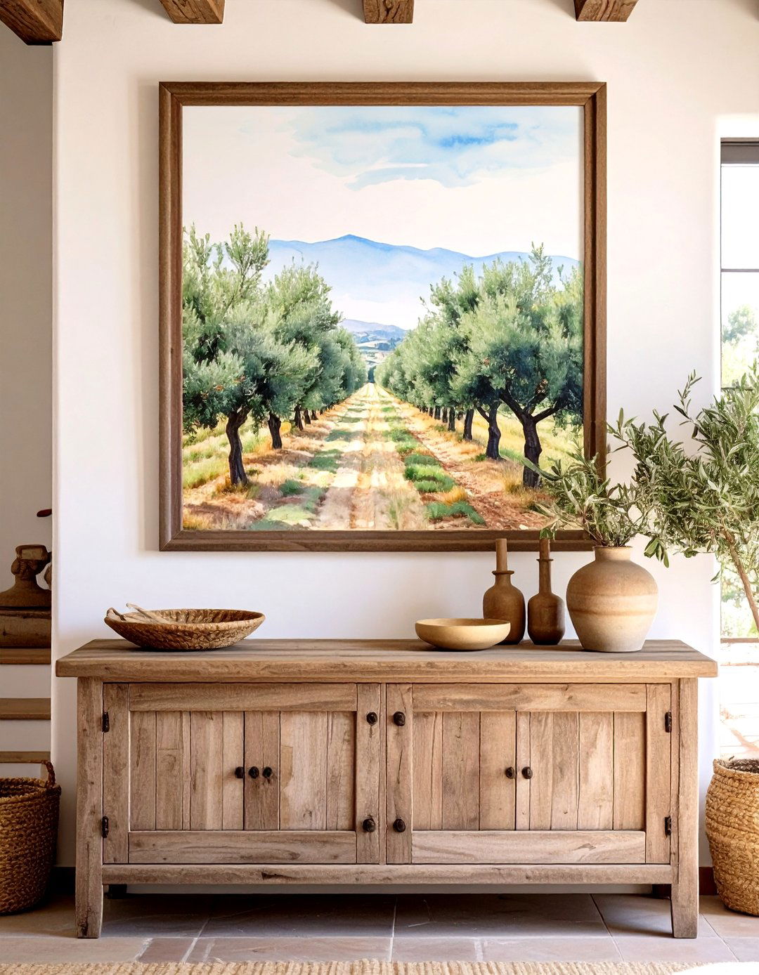 Olive and Cypress Tree Motifs - 30 tuscan interior design ideas