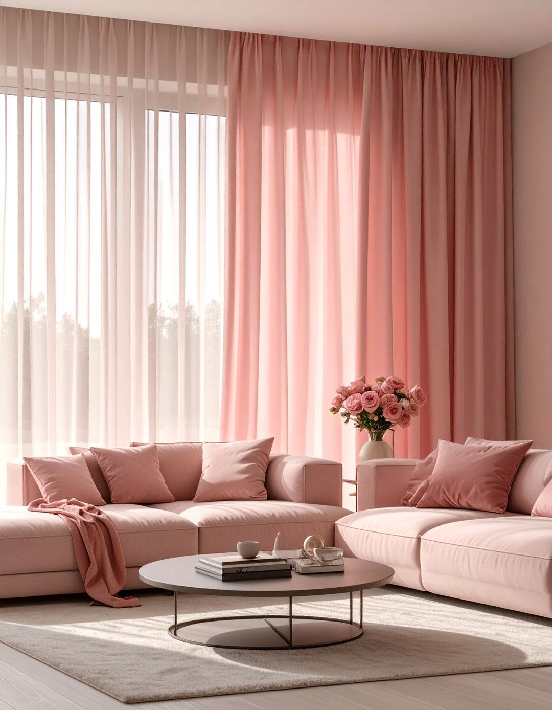 Ombre Curtains for a Gradual Color Transition - 30 curtains for living room ideas