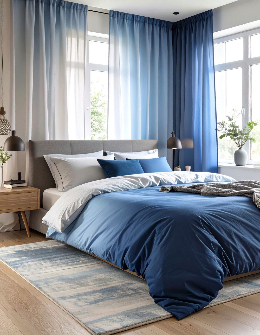 Ombre Curtains for a Trendy Bedroom - 30 curtain ideas for bedroom