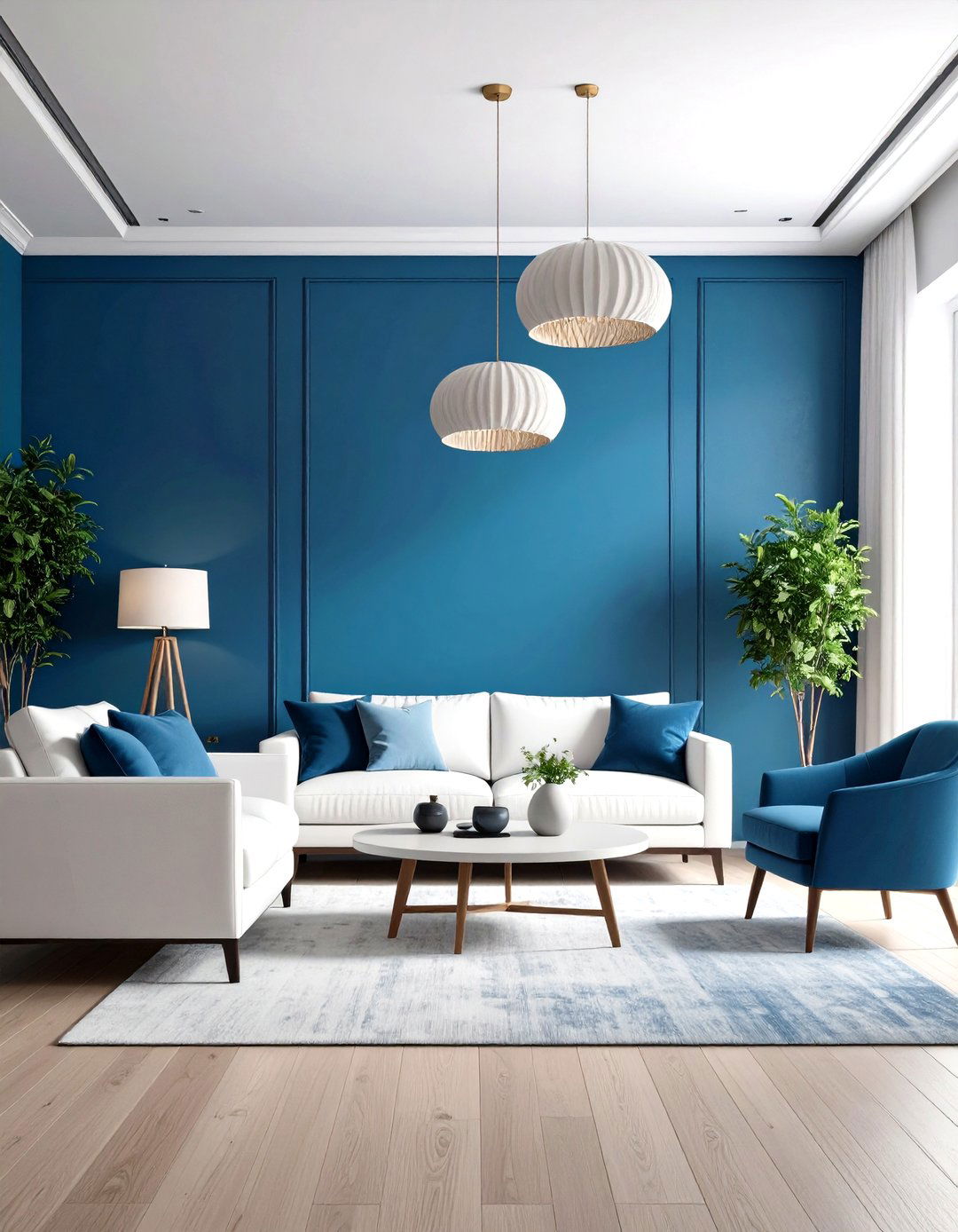 Ombre Painted Accent Wall In A Living Room - 30 living room paint ideas with accent wall