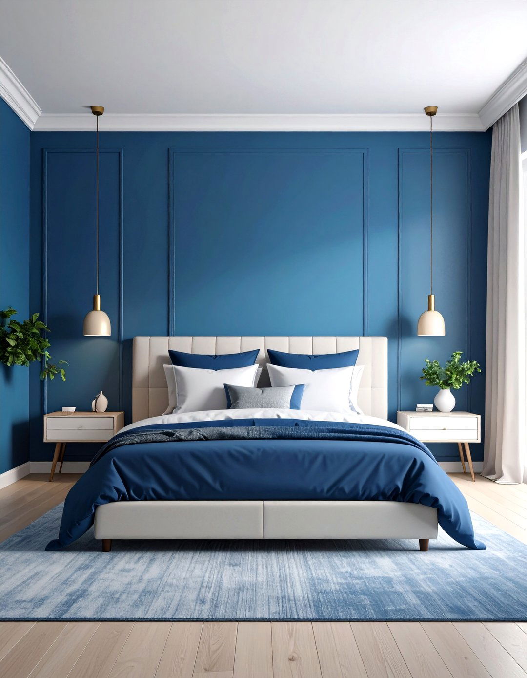 Ombre Painted Wall - 30 accent wall ideas for bedroom