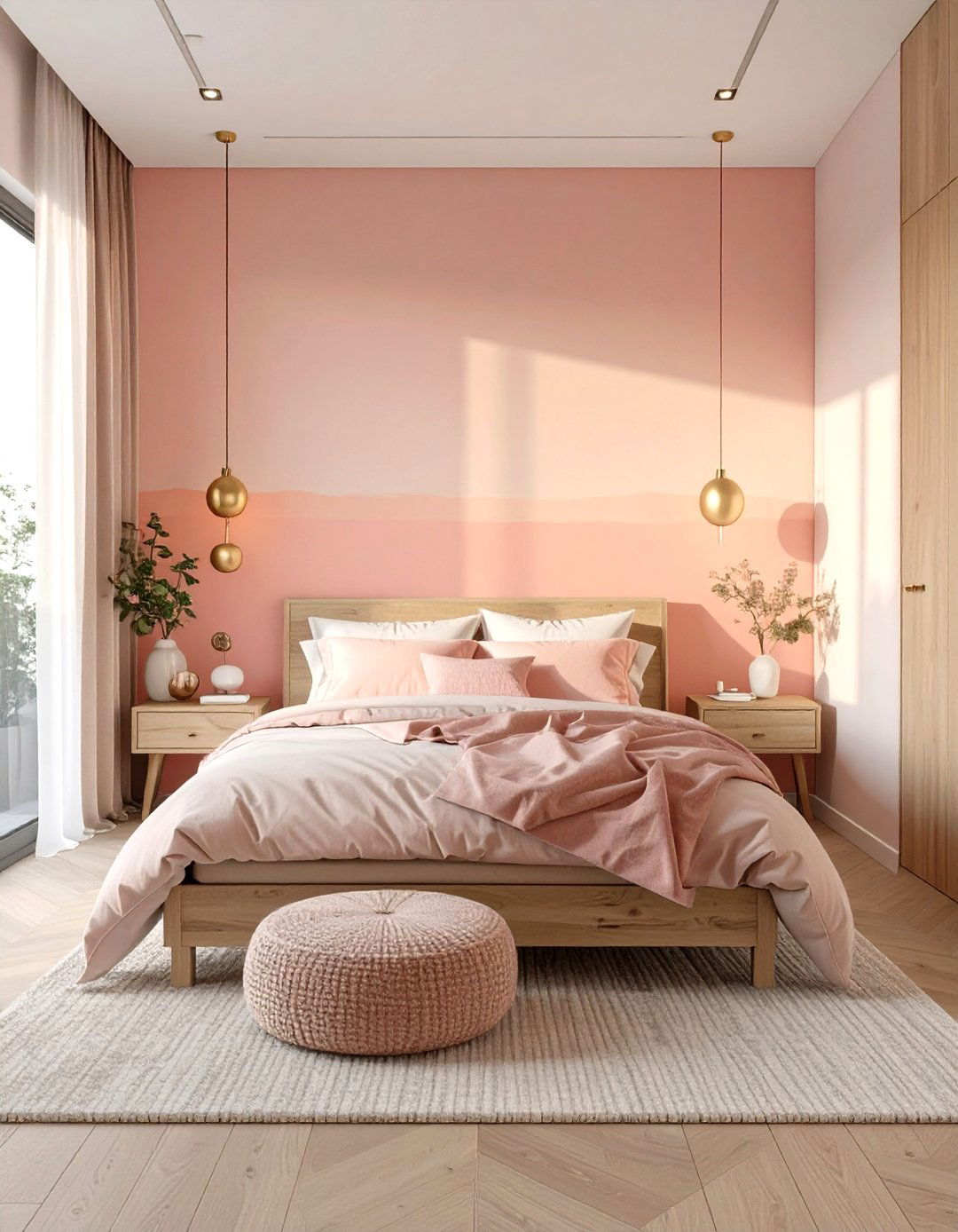 Ombre Sunset Pink Bedroom - 30 luxury pink girl bedroom design ideas
