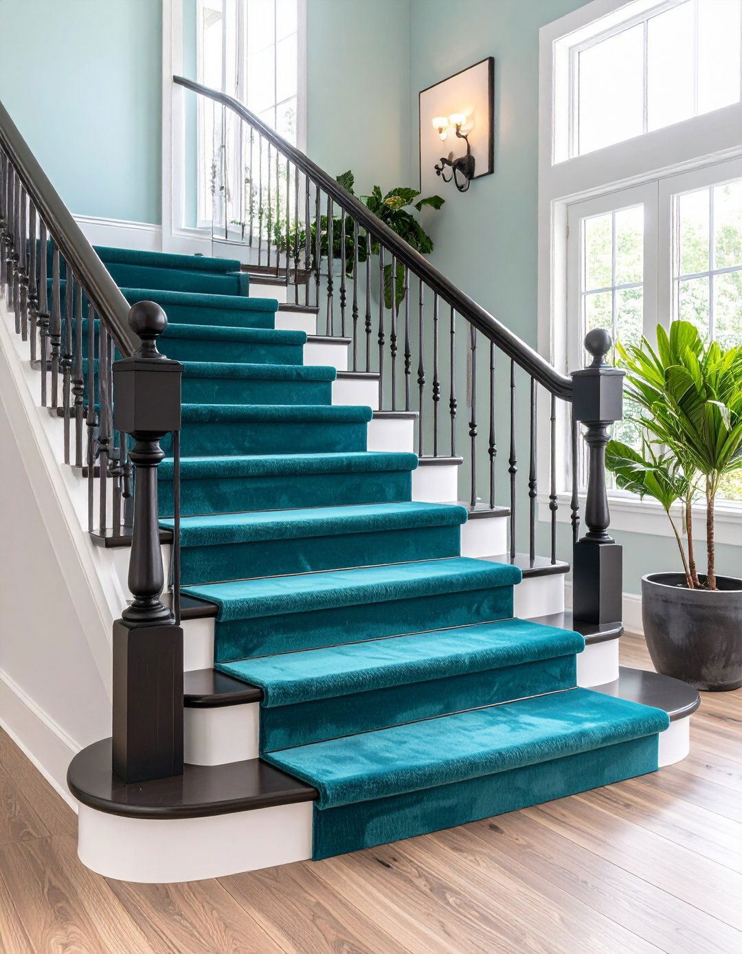 Ombre and Gradient Effect Carpets - 30 latest carpet trends for stairs