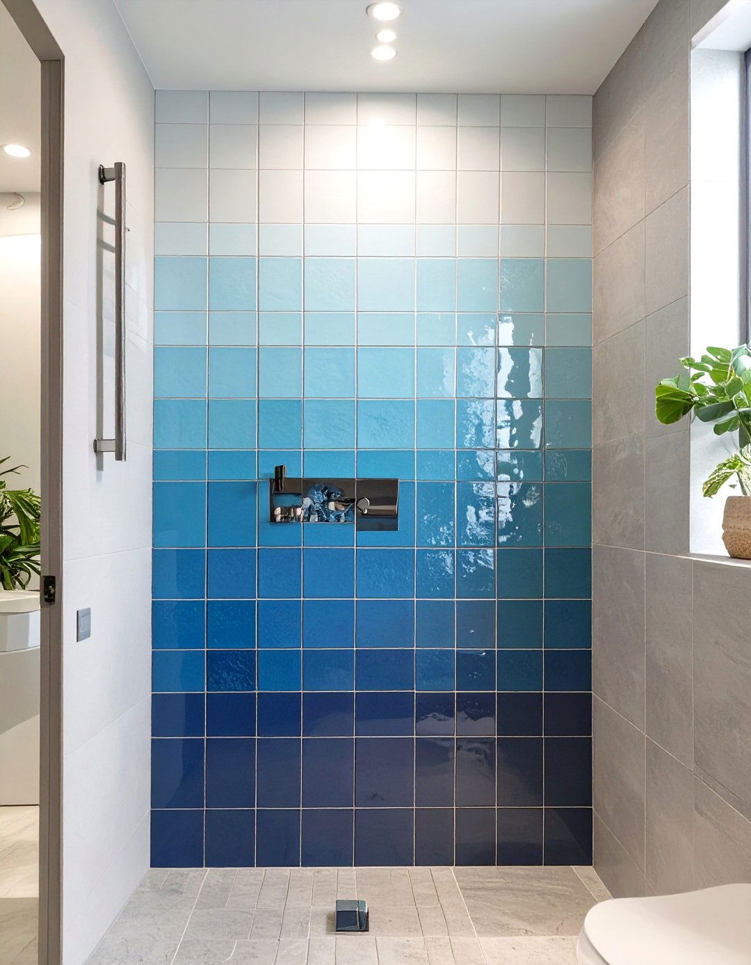 Ombre or Gradient Effect Shower Wall Tile - 30 shower wall tile ideas