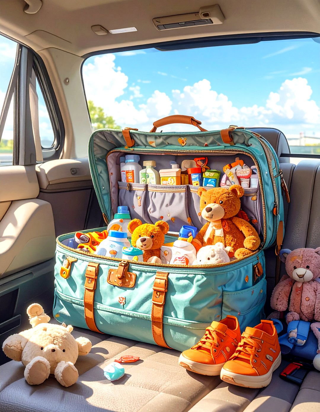 On the Go Baby Travel Basket - 30 unique baby shower basket ideas