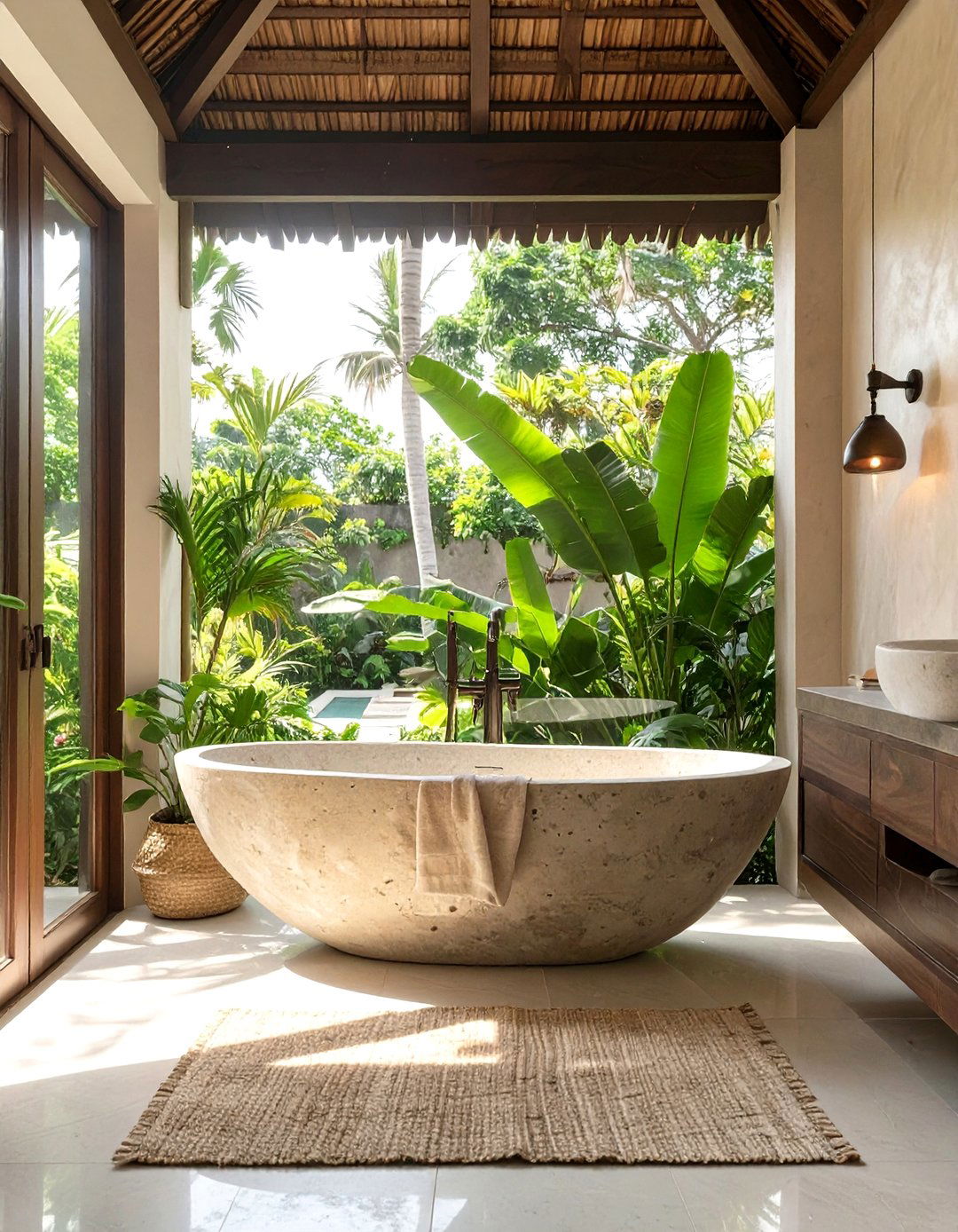 Open Air Balinese Bathroom - 30 beach bathroom ideas