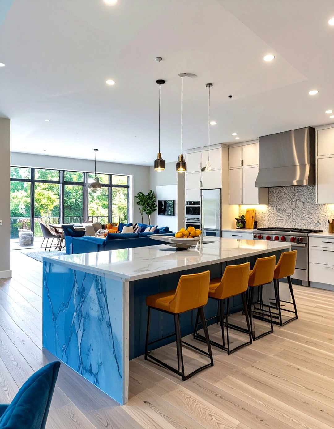 Open Concept Entertainment Kitchen - 30 luxury modern kitchen designs