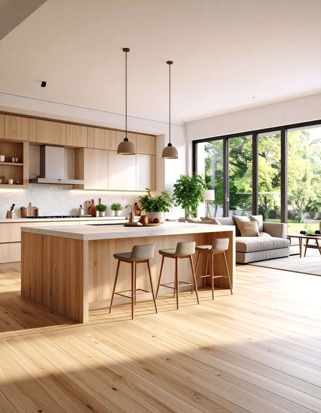 Open Concept Kitchen and Living Area - 30 kitchen designs photo gallery