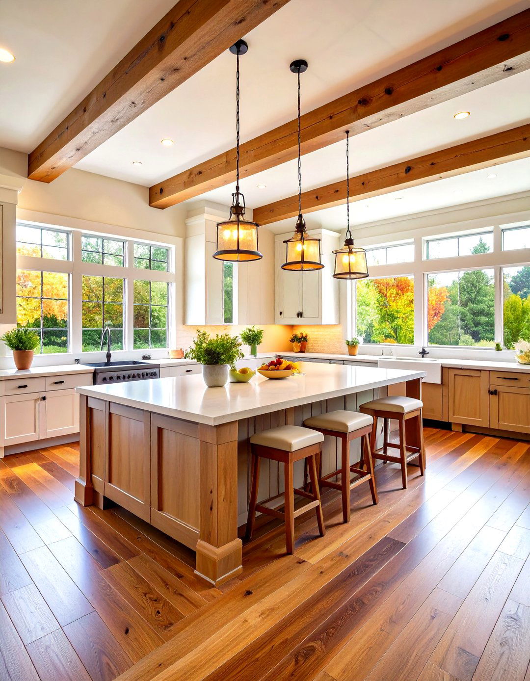 Open Concept Living Farmhouse Kitchen - 30 farmhouse kitchen design ideas