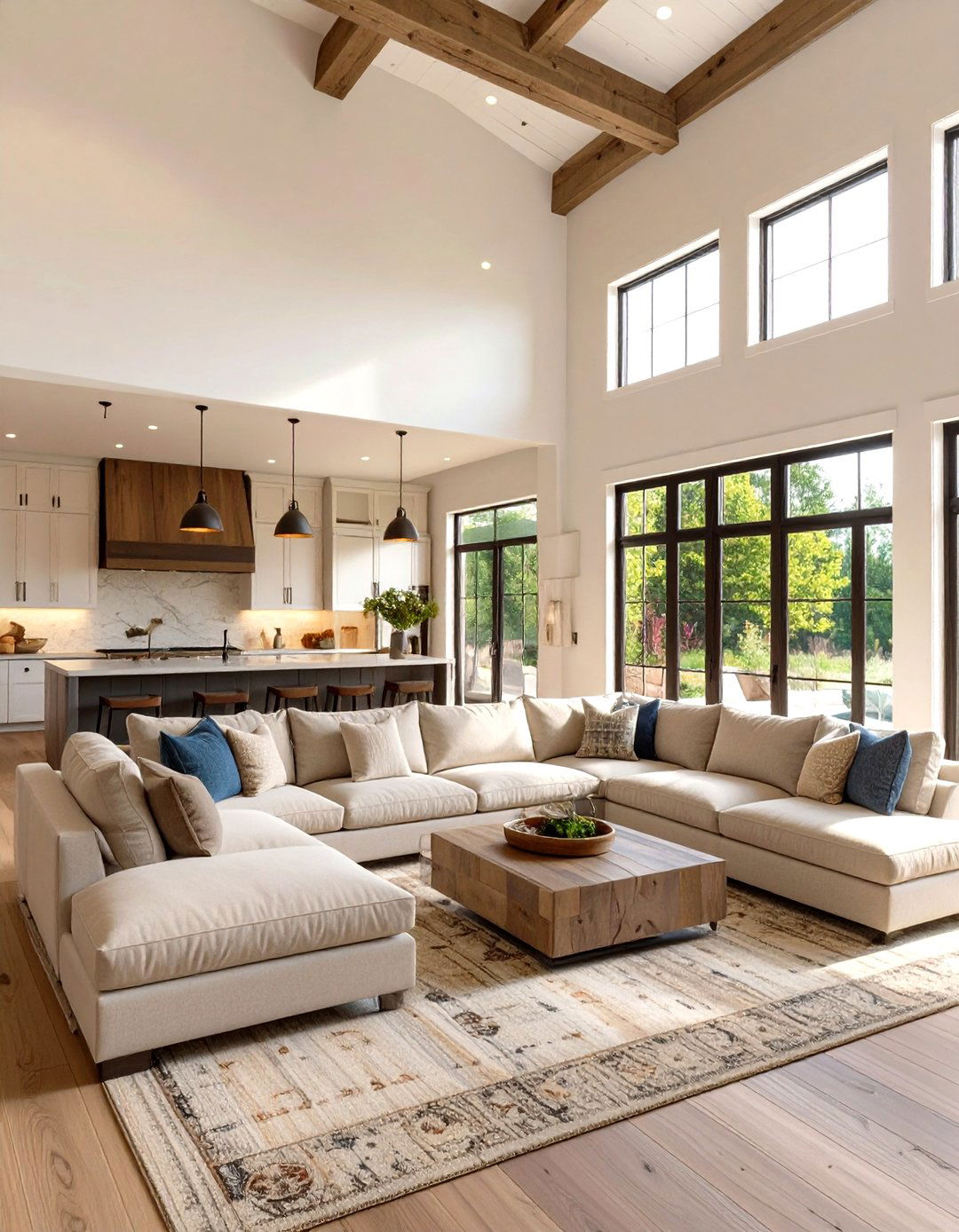 Open Concept Living Room Layout - 30 modern farmhouse farmhouse living room ideas