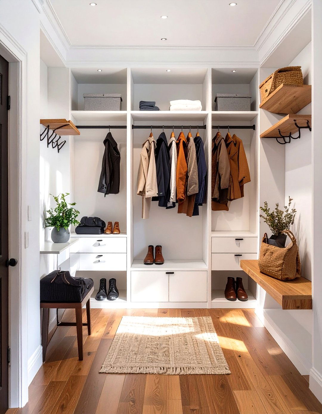 Open Concept Small Entryway Coat Closet - 30 small entryway coat closet ideas