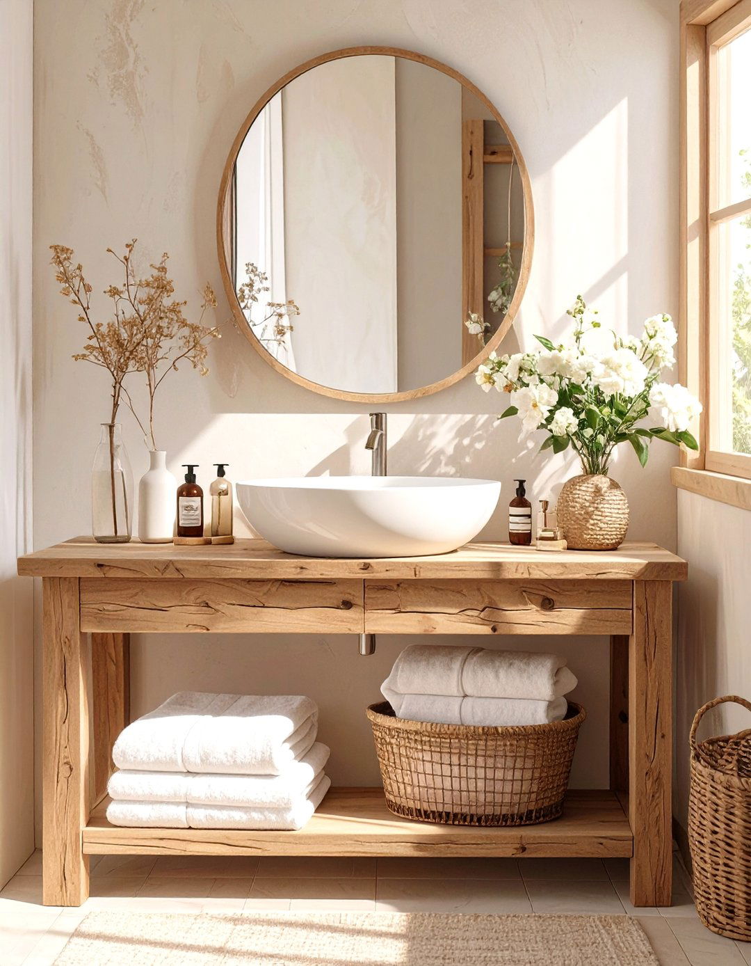 Open Concept Vanity Bathroom - 30 bathroom organizer ideas