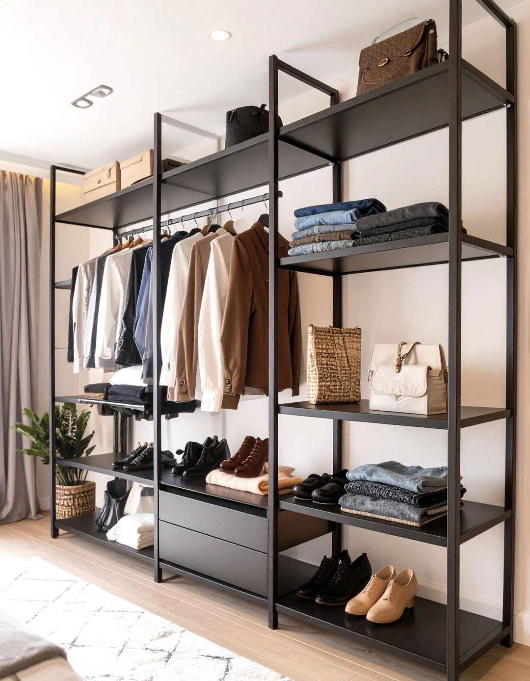 Open Concept Wardrobe Shelving - 30 closet shelf ideas