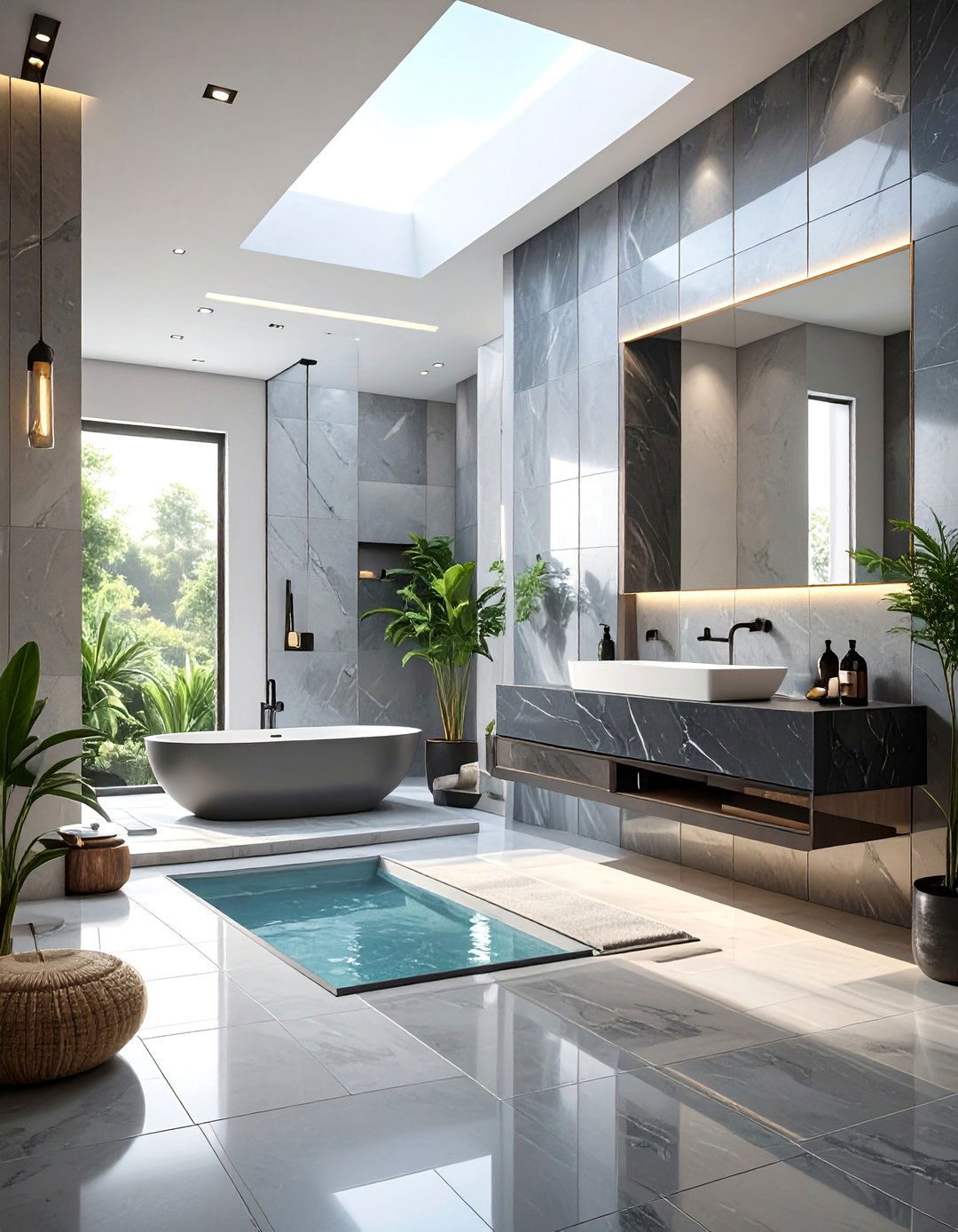 Open Concept Wet Room Bathroom - 30 bathroom furniture ideas