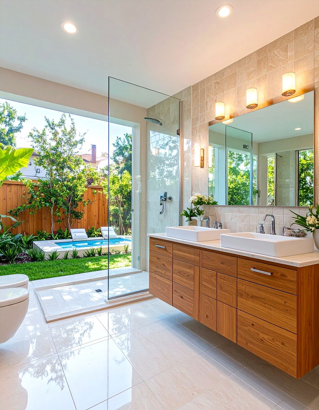 Open Concept Wet Room Bathroom - 30 3d bathroom design ideas