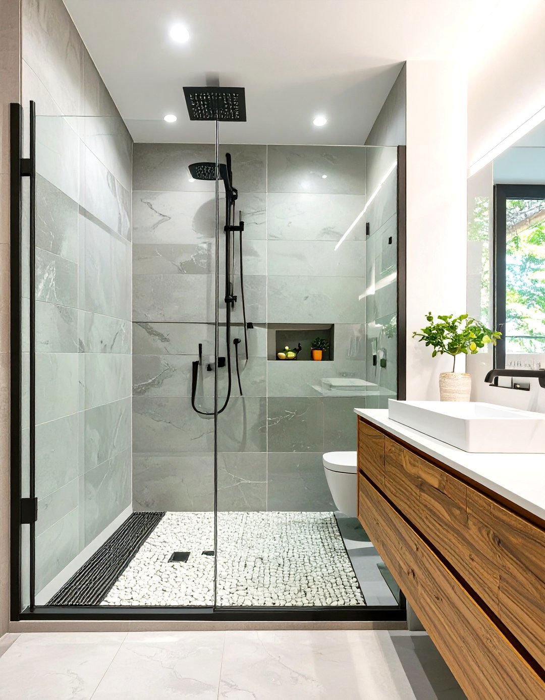 Open Concept Wet Room Enclosure - 30 shower enclosure ideas