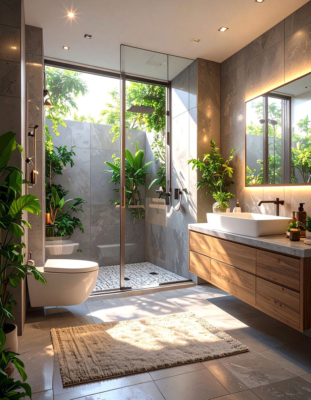 Open Concept Wet Room - 30 bathroom remodel ideas 2022