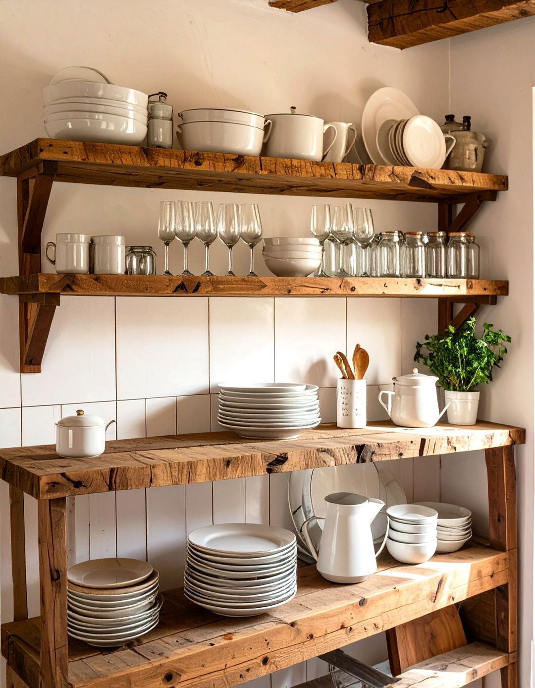 Open Kitchen Shelving - 30 what is country interior design ideas