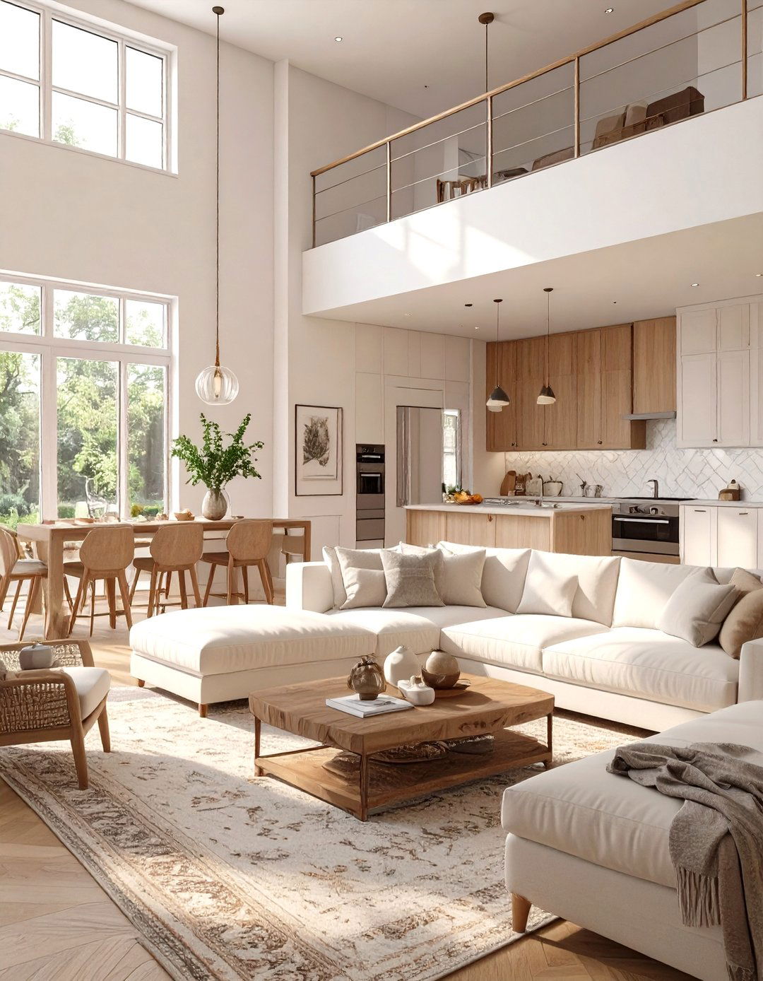 Open Plan Living Space Design - 30 modern house interior design ideas