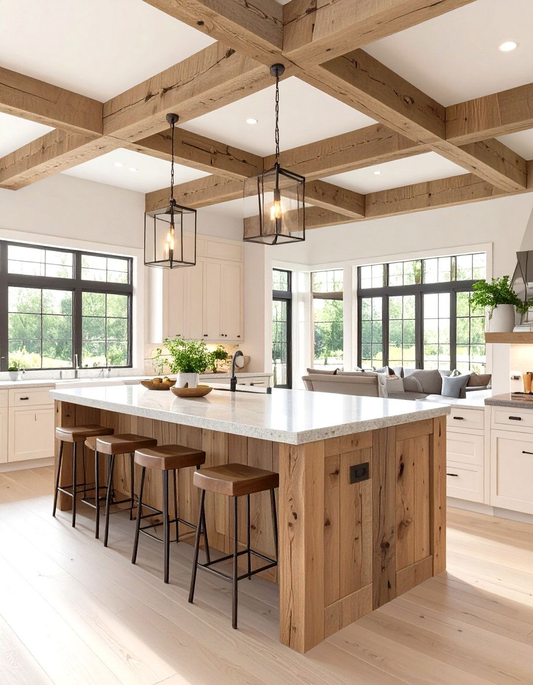 Open Plan Rustic Kitchen - 30 country kitchen designs