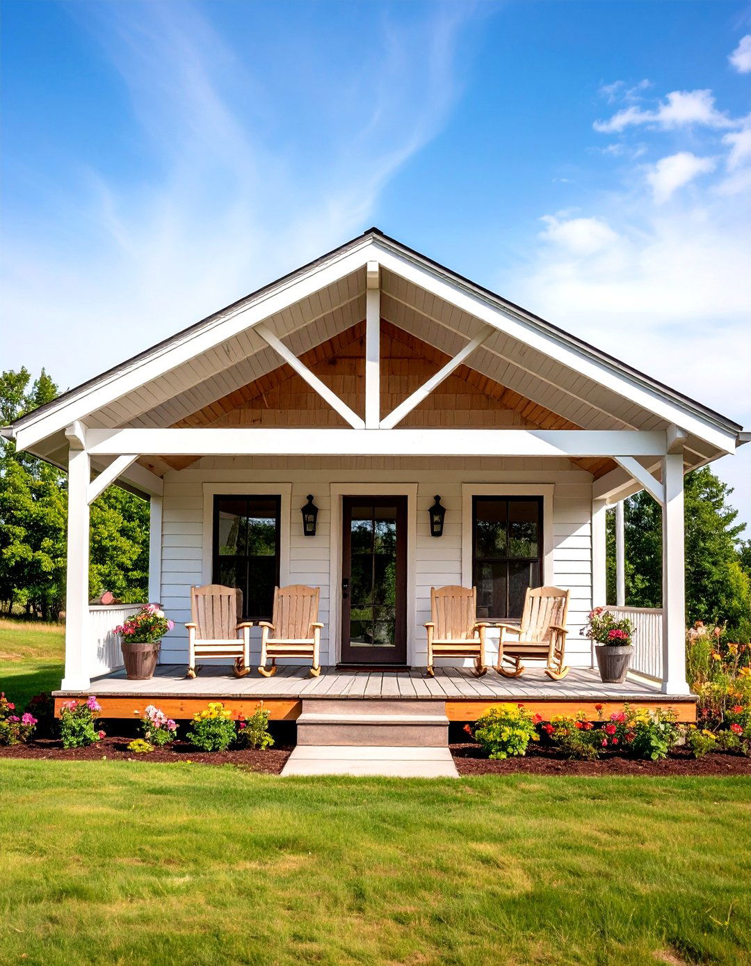 Open Rafter Gable Roof Porch Cover - 30 porch cover ideas