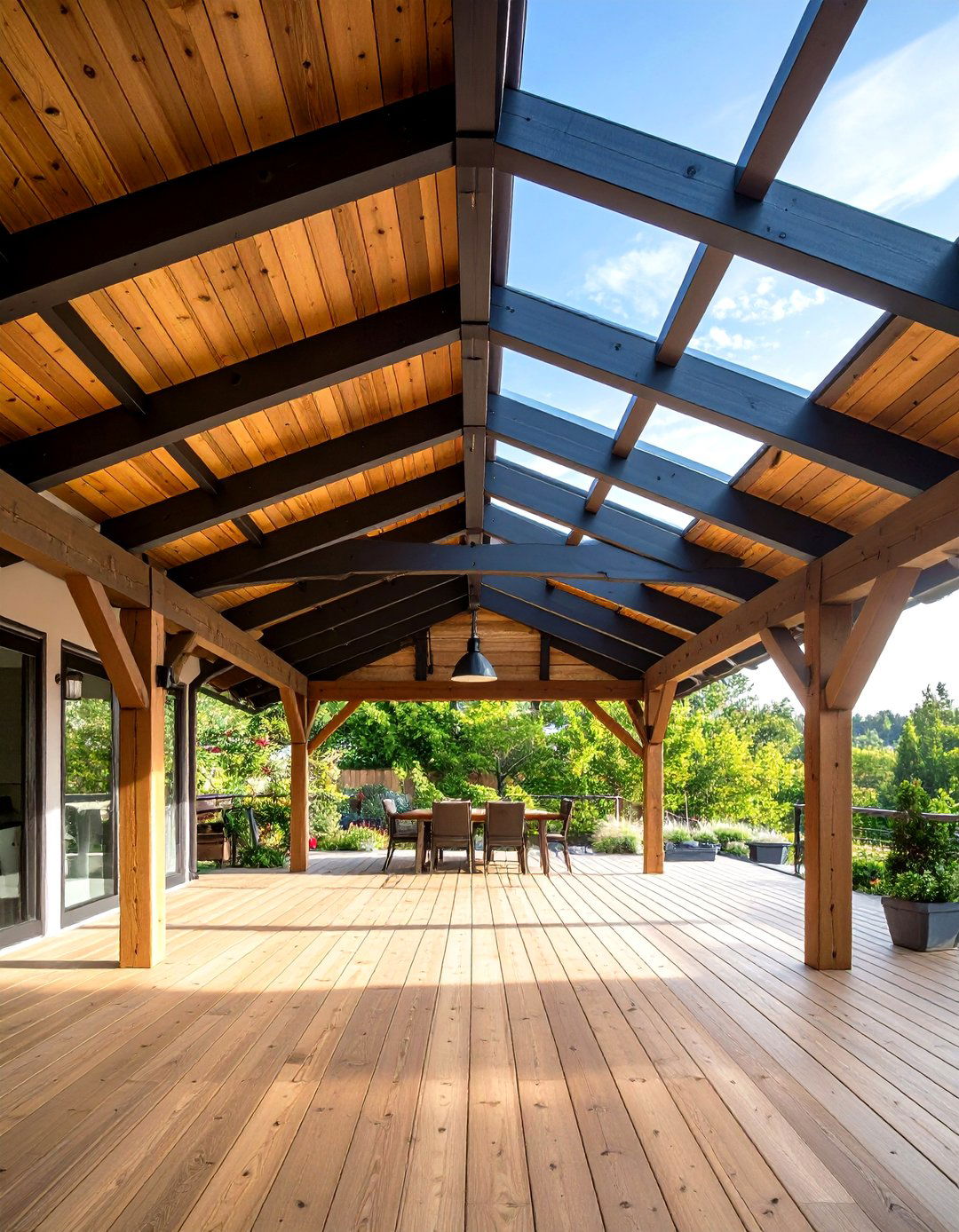 Open Rafter Patio Ceiling - 30 patio ceiling ideas