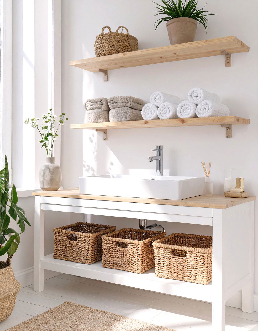 Open Shelf Vanity - 30 vanity inspo ideas