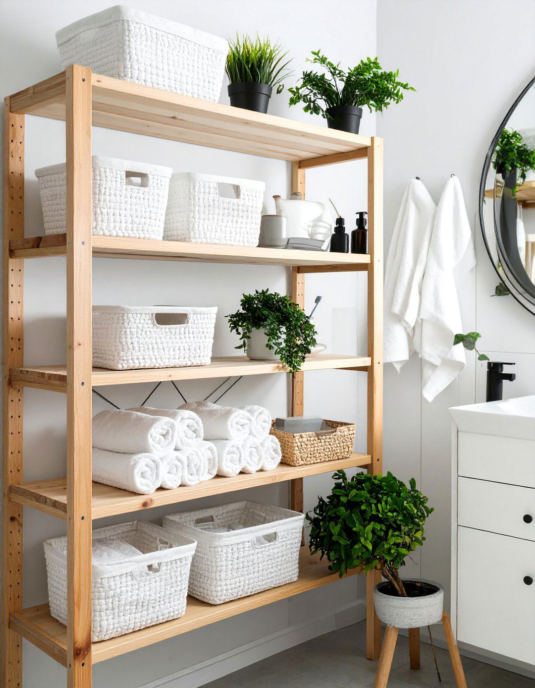 Open Shelving Bathroom Cabinet - 30 bathroom storage cabinet ideas
