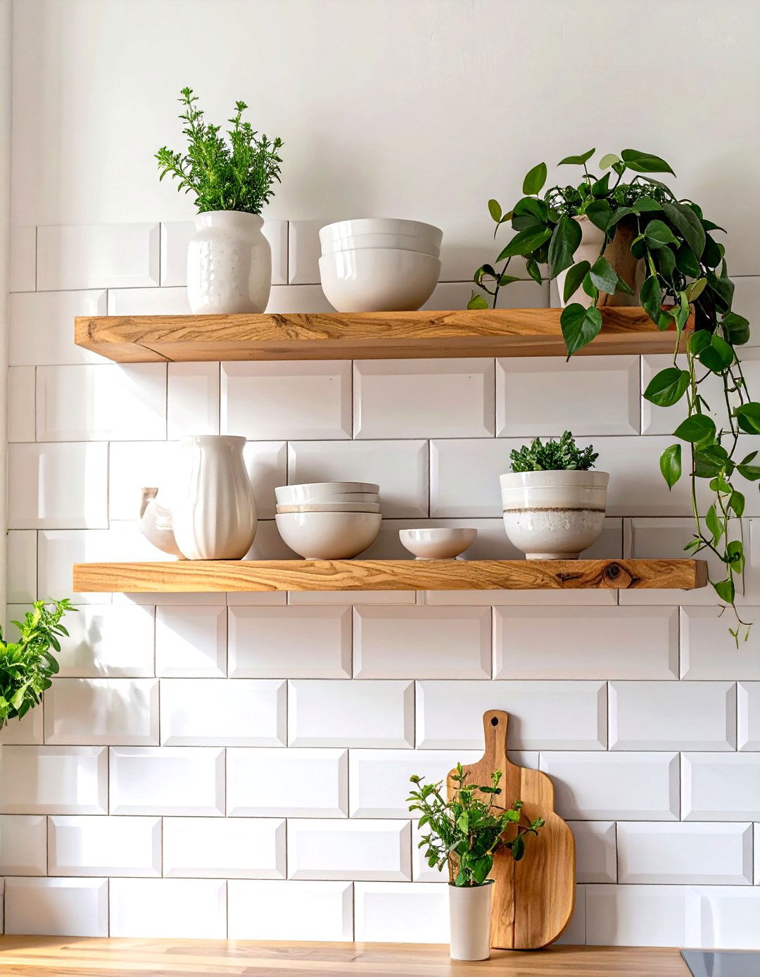 Open Shelving Instead of Upper Cabinets - 30 small kitchen cabinet ideas
