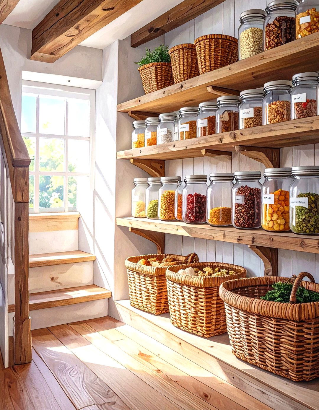 Open Shelving Under Stairs Pantry - 30 under stairs pantry ideas