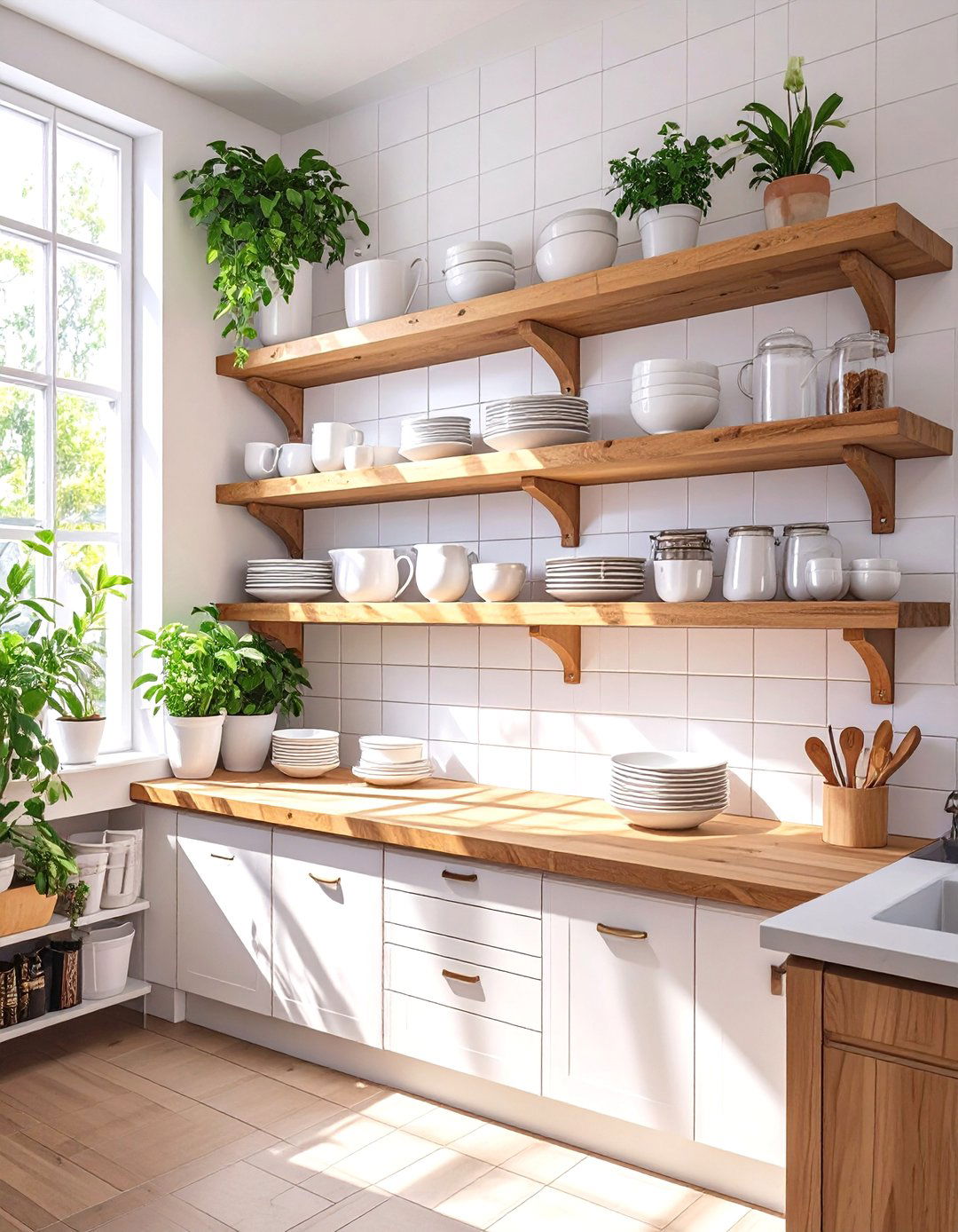 Open Shelving for Display - 30 timeless kitchen design ideas