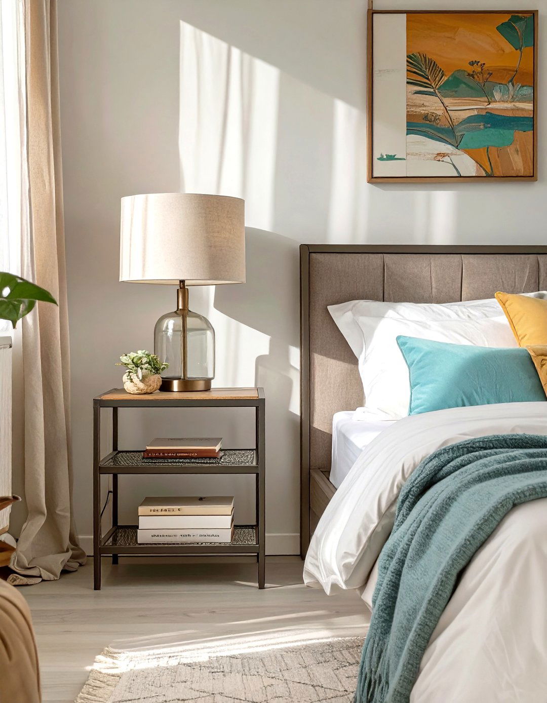 Open Sided Bedside Tables - 30 simple bedroom ideas