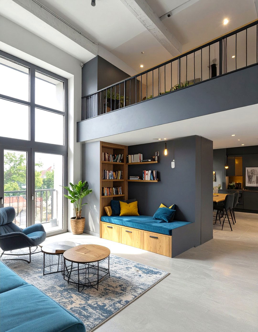 Open Space and Enclosed Nook Living Area - 30 opposition in interior design ideas